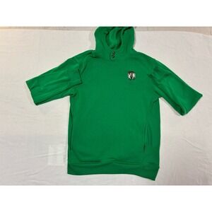 NBA Boston Celtics Hoodie Small Green‎ Snap Neck Pullover Sweatshirt Mens